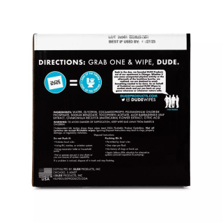 DUDE Wipes, Flushable Wipes, Extra Large and Fragrance-Free Wipes